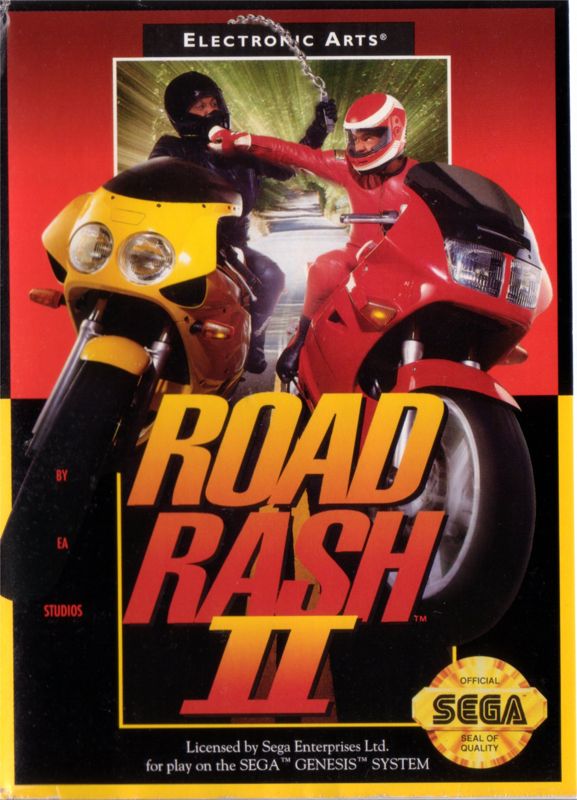 Road Rash II box art for Sega Mega Drive